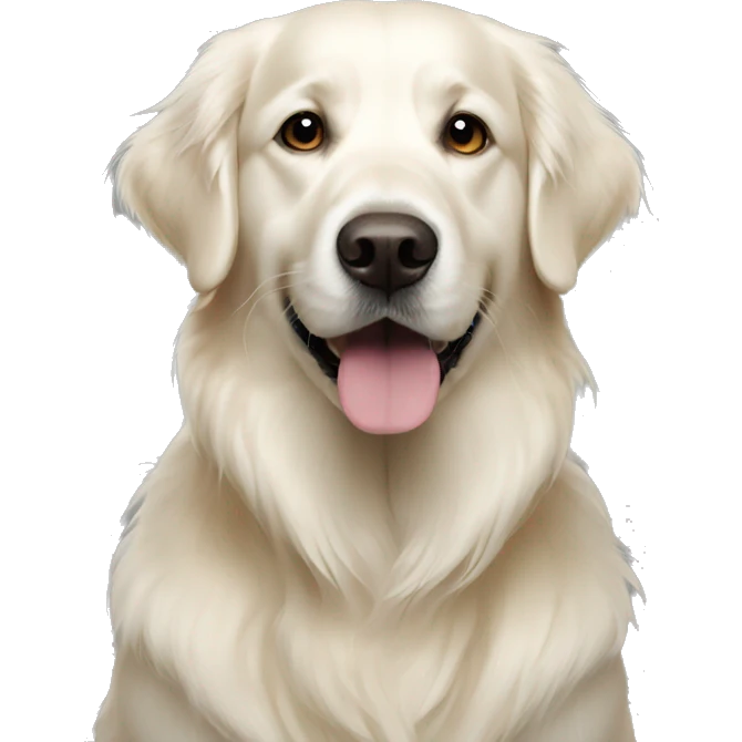 white golden retriever  emoji