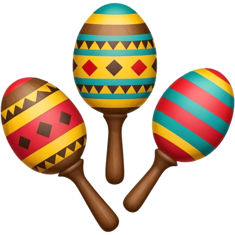 Colorful maracas with tribal patterns and small bead sounds.


 emoji