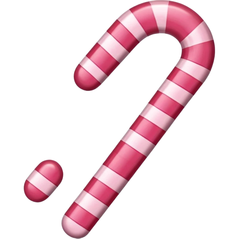 Red and pink candy cane emoji