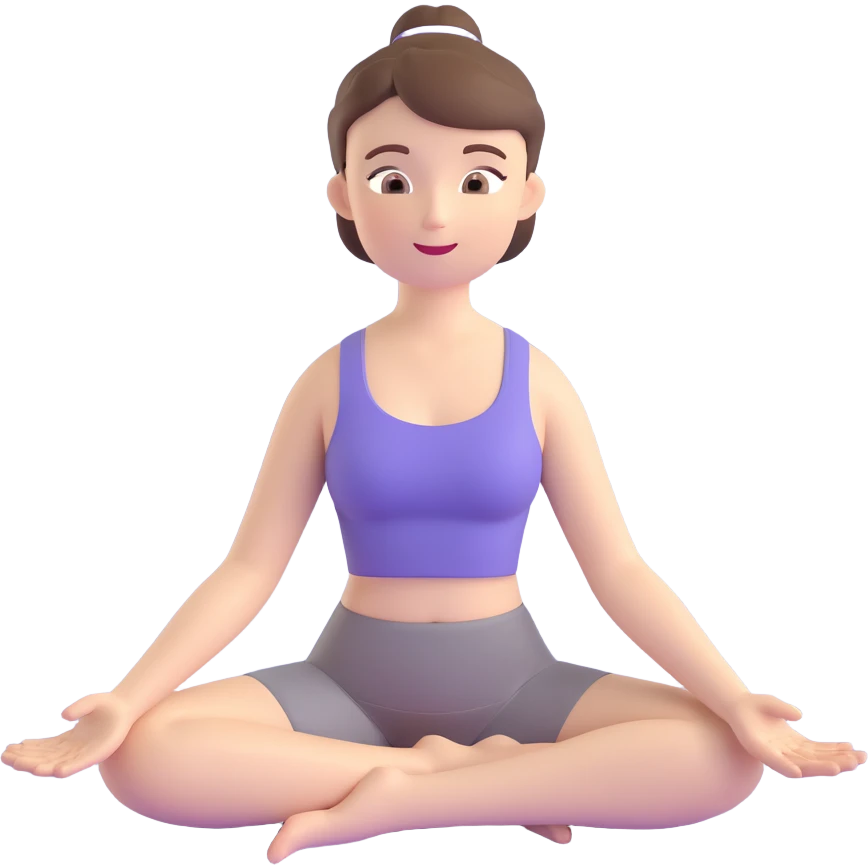 person doing classic Pilates teaser pose, serene expression, neutral background emoji