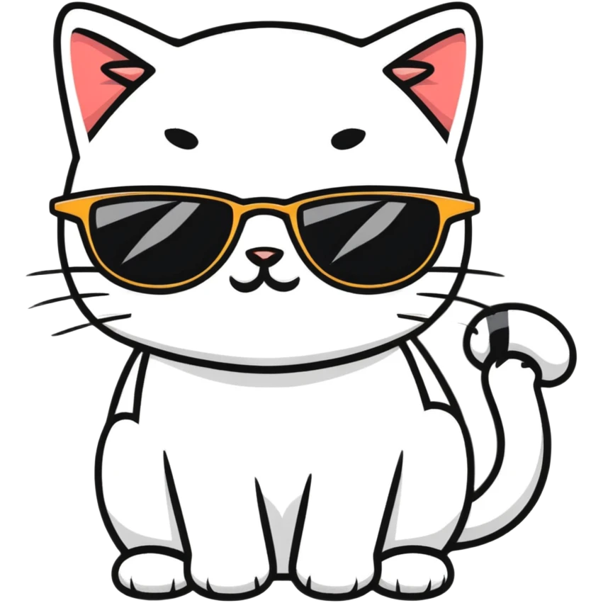 Cat with sunglasses emoji