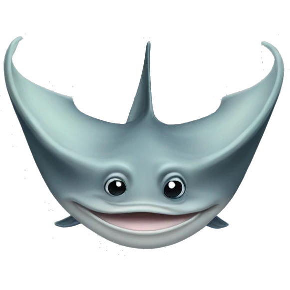 a round grey stingray emoji