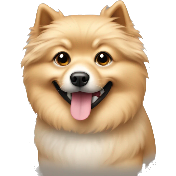 beige spitz dog emoji