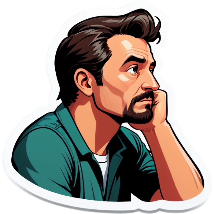Man looking thoughtful  emoji