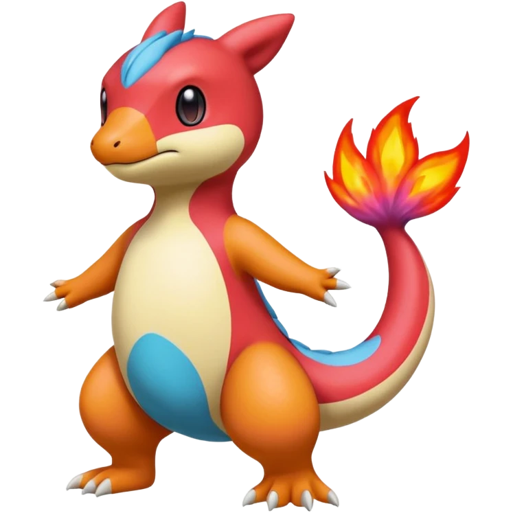 Mezprit-Charmander-Milotic-Oshawott-Pokémon-fusion, full body emoji