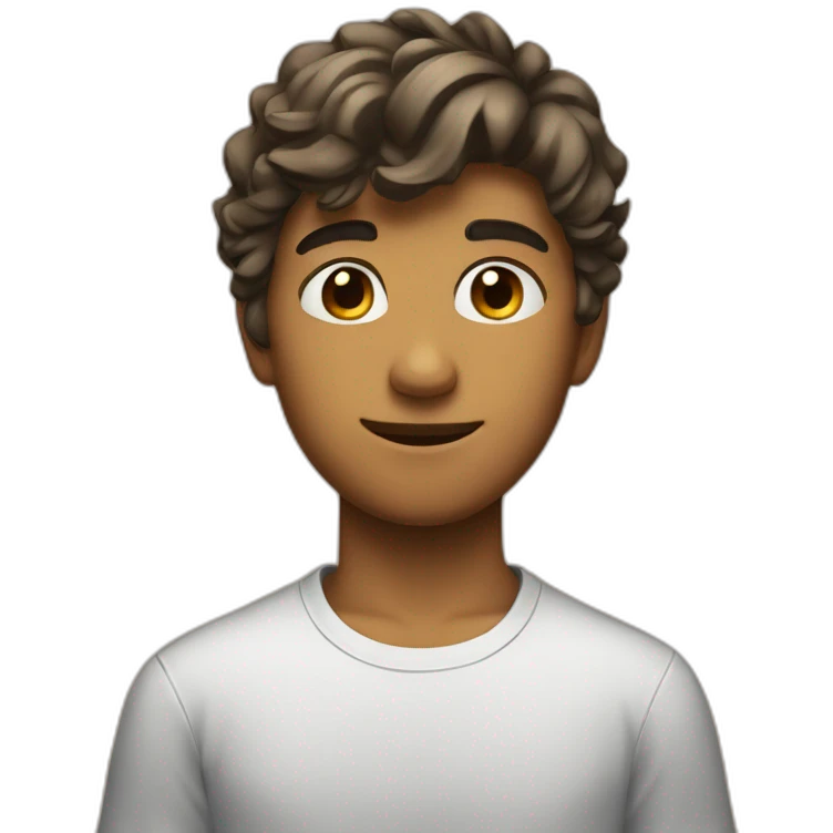 a teen that has a cute face and handsome emoji