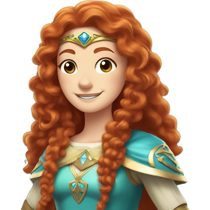 a white girl with long red curly hair and freckles, cosplaying Princess Zelda posing and smiling emoji