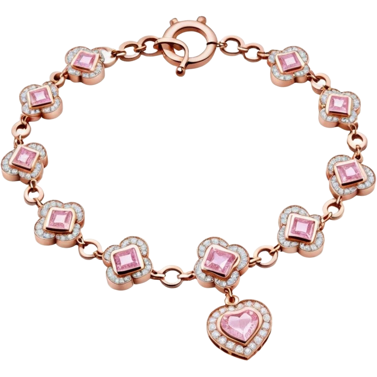 pink diamond van cleef 5 motif bracelet emoji