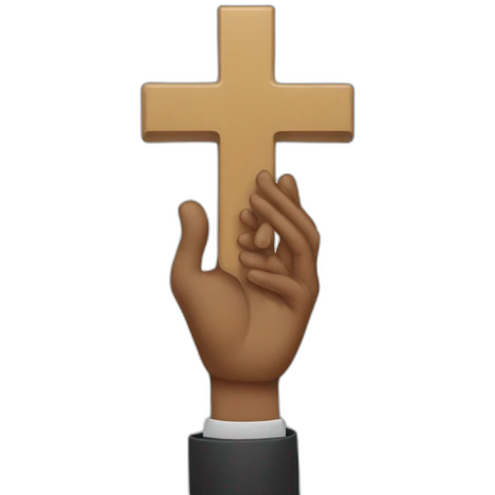 HR-manager hands of the cross emoji