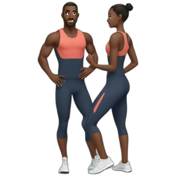 couple training together emoji