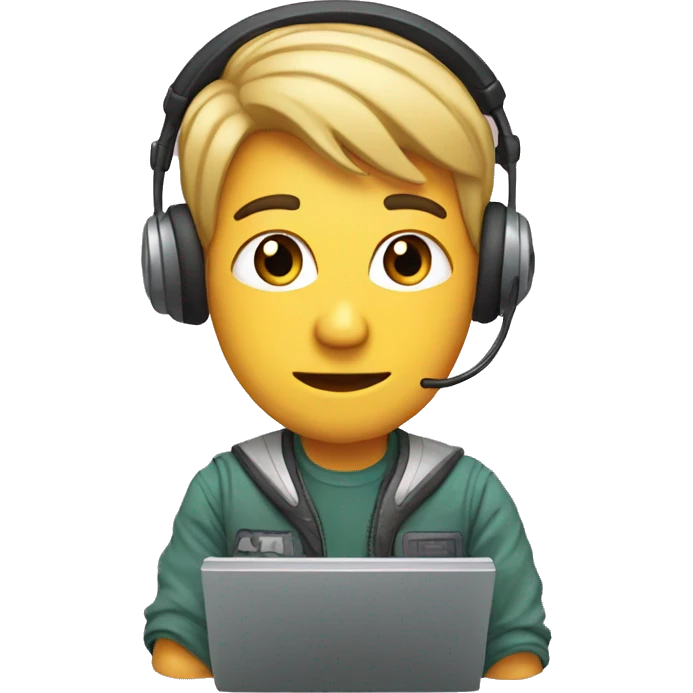 computer gamer emoji