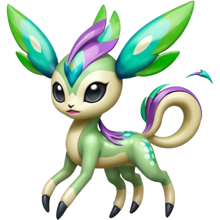 Colorful Shiny Edgy Cool Badass Painted Splashed Exotic Meloetta-Palkia-Virizion-Venom-Stitch-Fakémon-creature-hybrid emoji