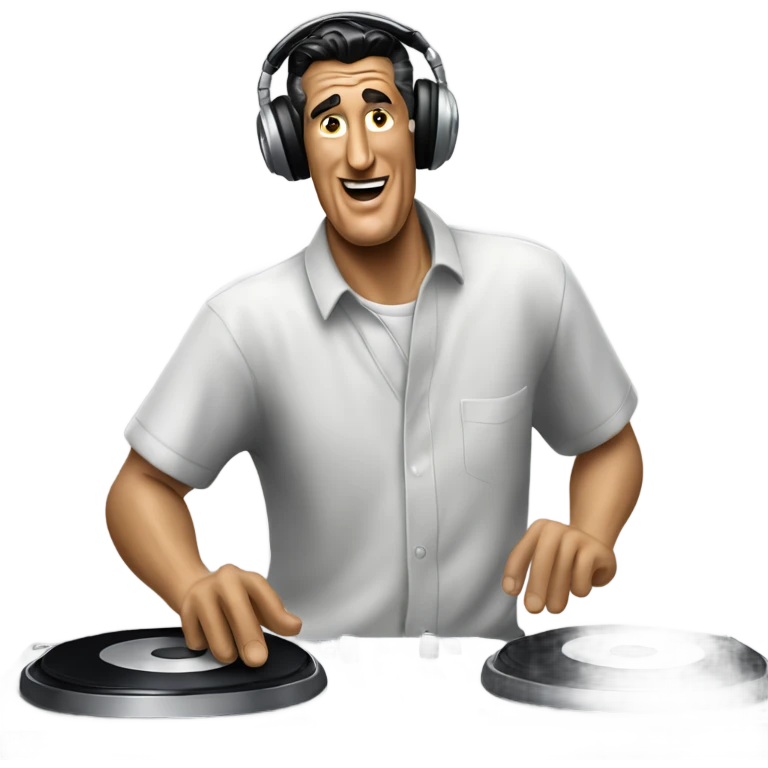 Ted Williams playing DJ emoji