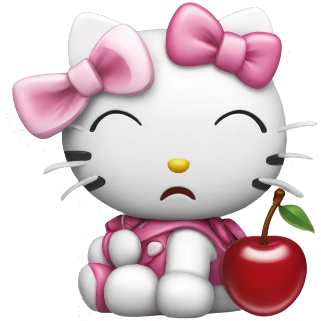 hellokitty with cherry emoji