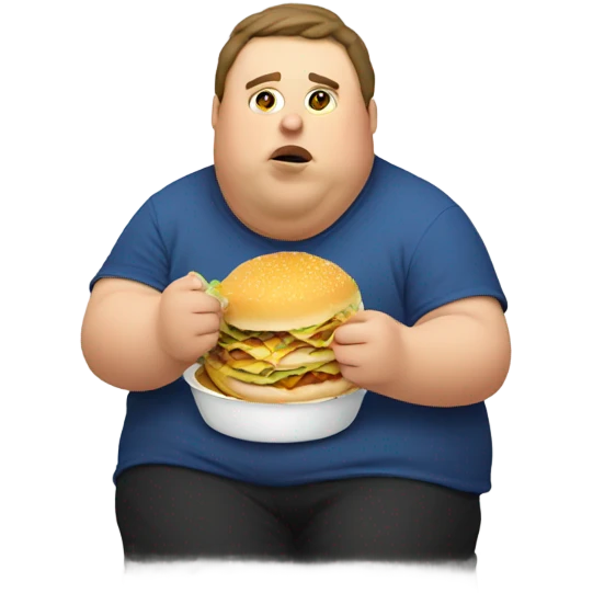 Fat person eating emoji
