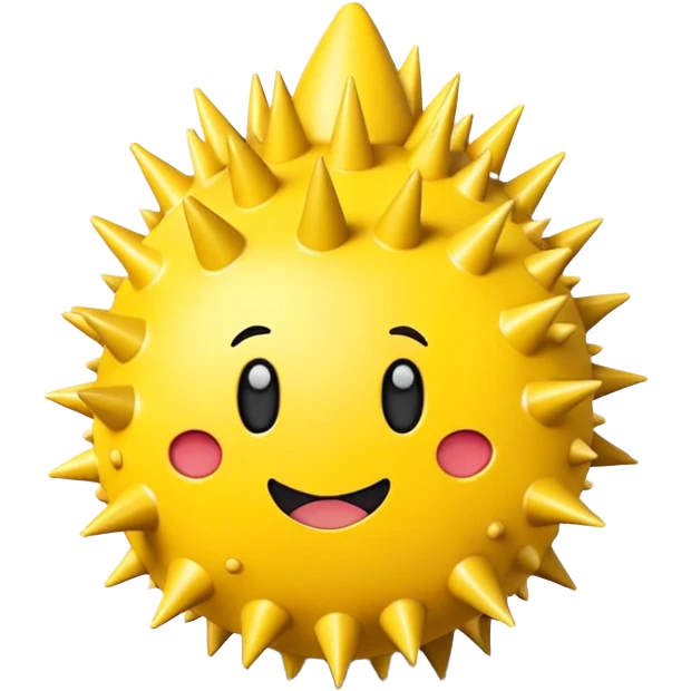 Spiky Stress Ball yellow emoji