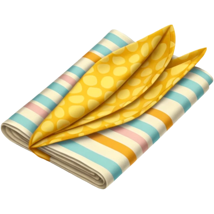 flapped patterned napkin emoji