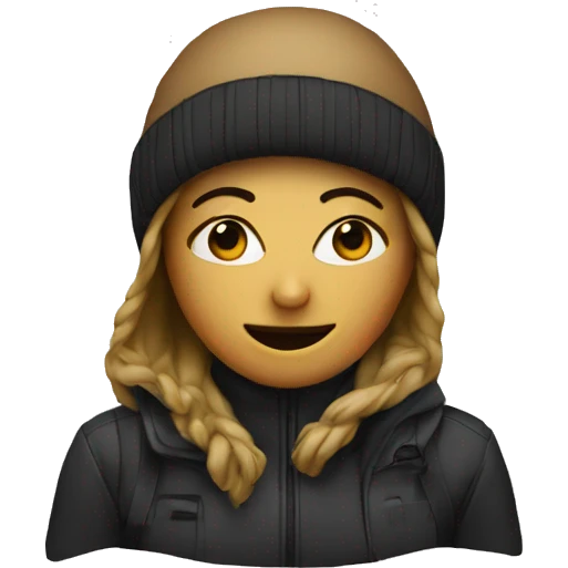 Woman wearing ski mask emoji