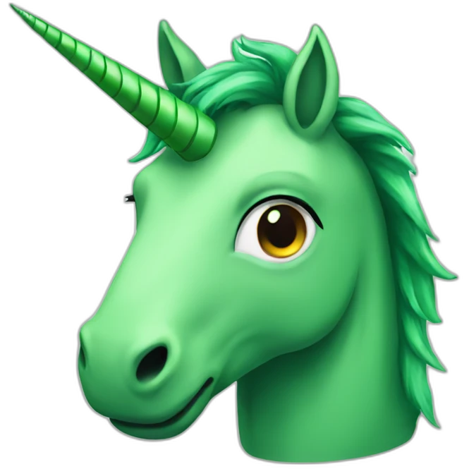 Green unicorn emoji