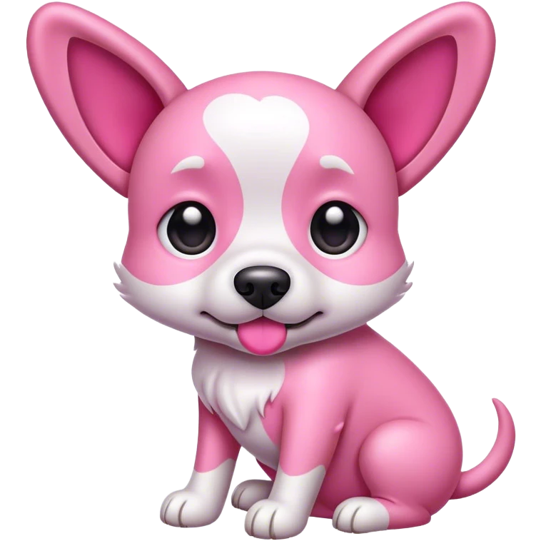 Chien rose  emoji