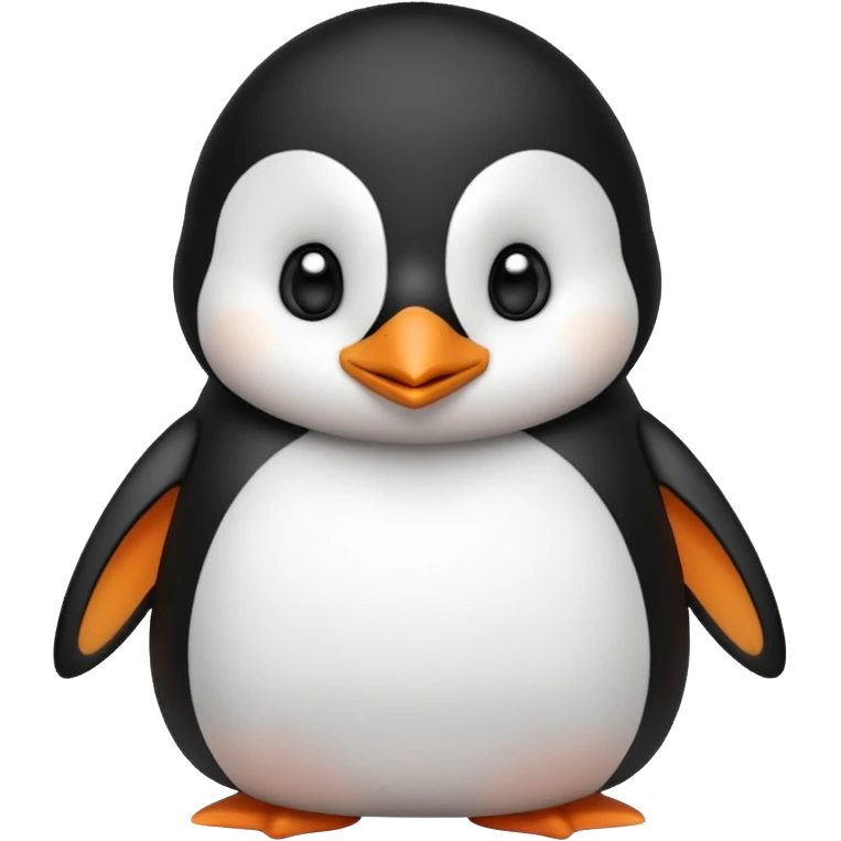Penguin with a cute face  emoji