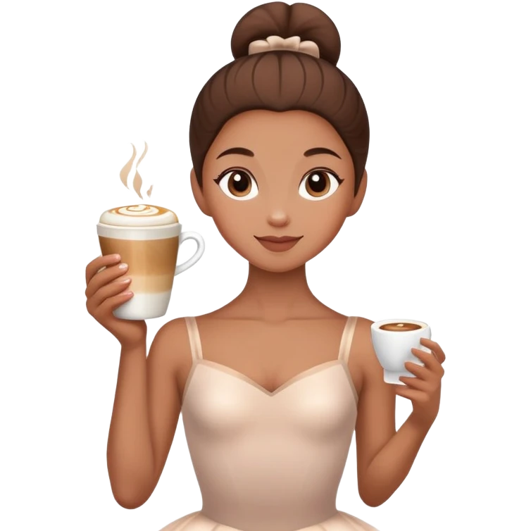 brown ballerina woth capuccino emoji