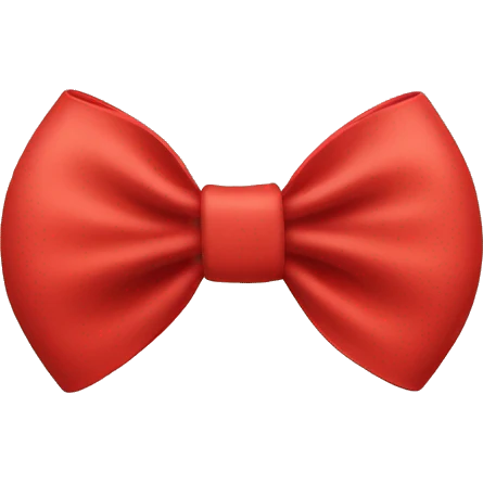 Hair bow in red  emoji