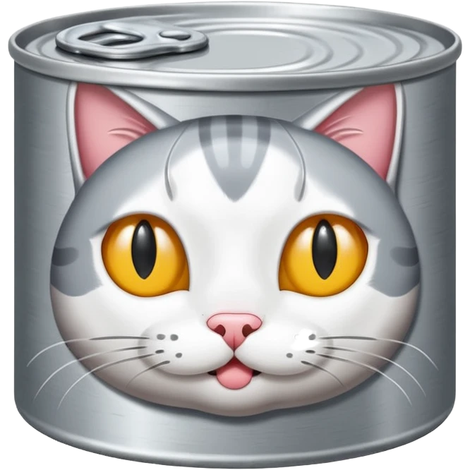 a flat round cat food can emoji