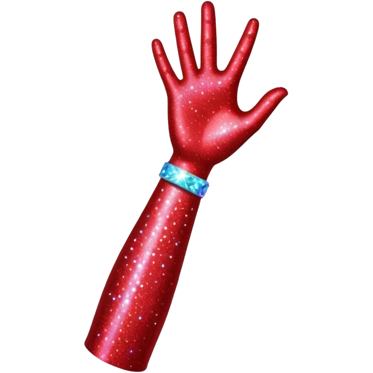 red glitter ARM emoji