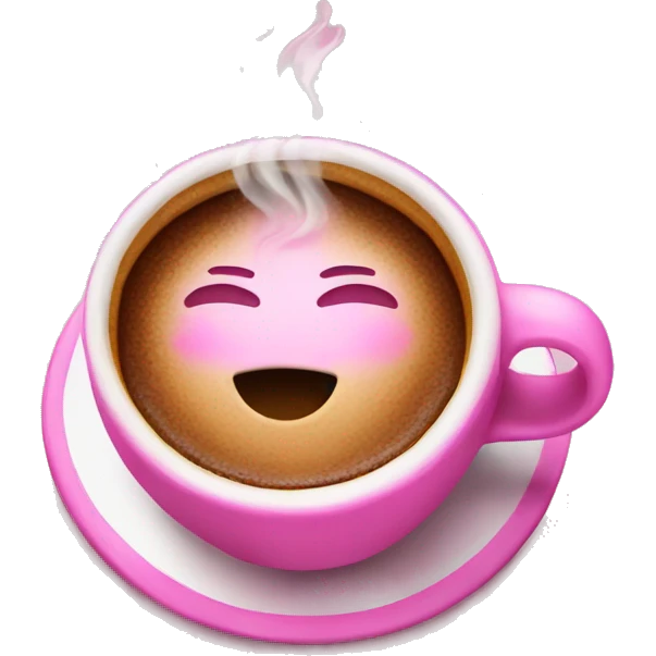 Pink coffe emoji