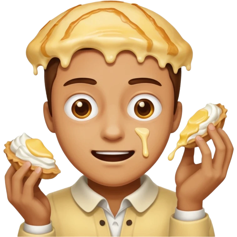 person getting hit in the face with a pie like three stooges emoji