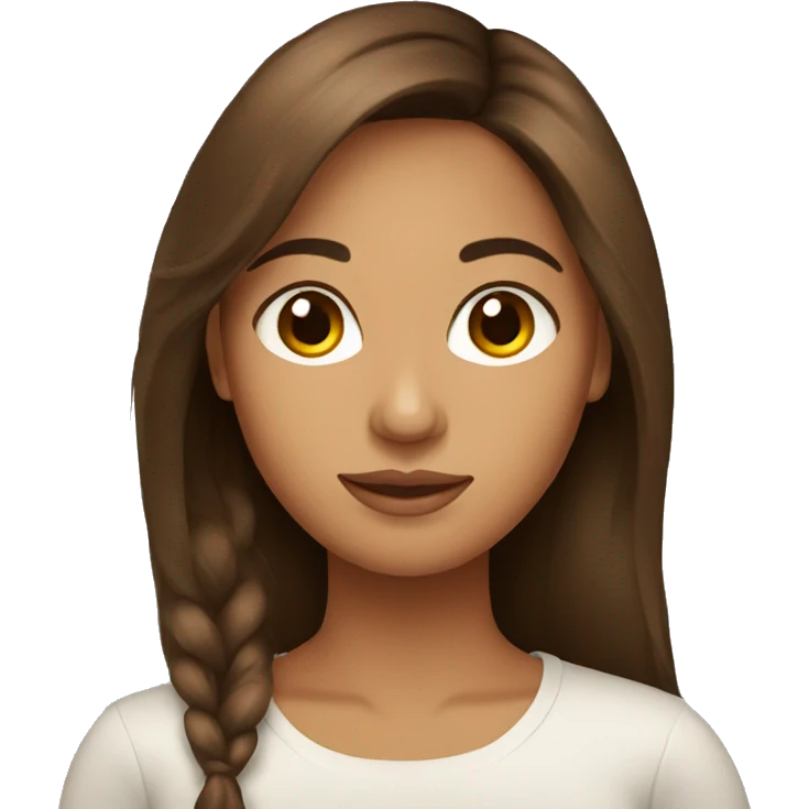 peruvian woman brown hair emoji