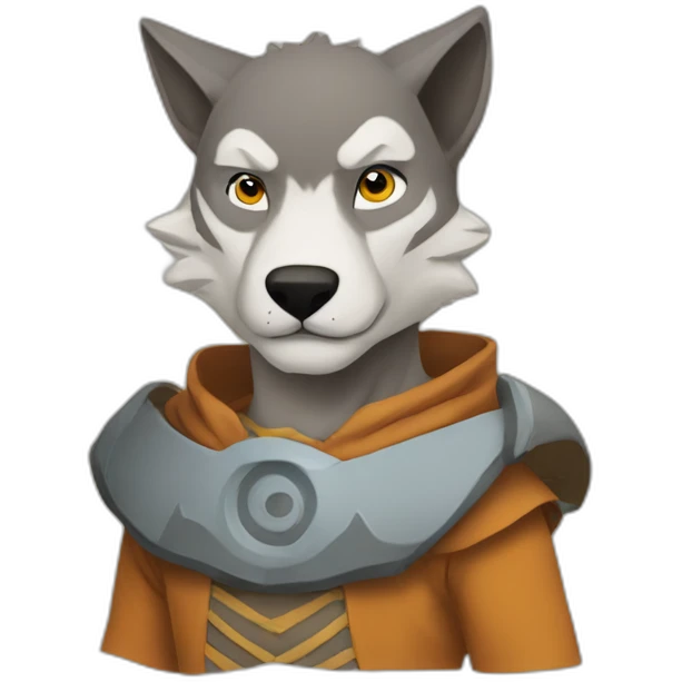 Wolf as a aang the airbender emoji