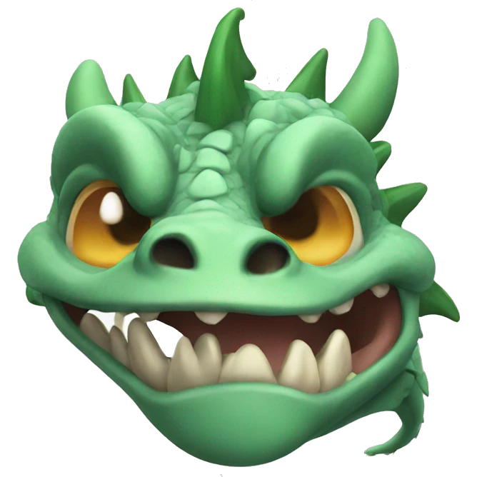 Happy dragon emoji