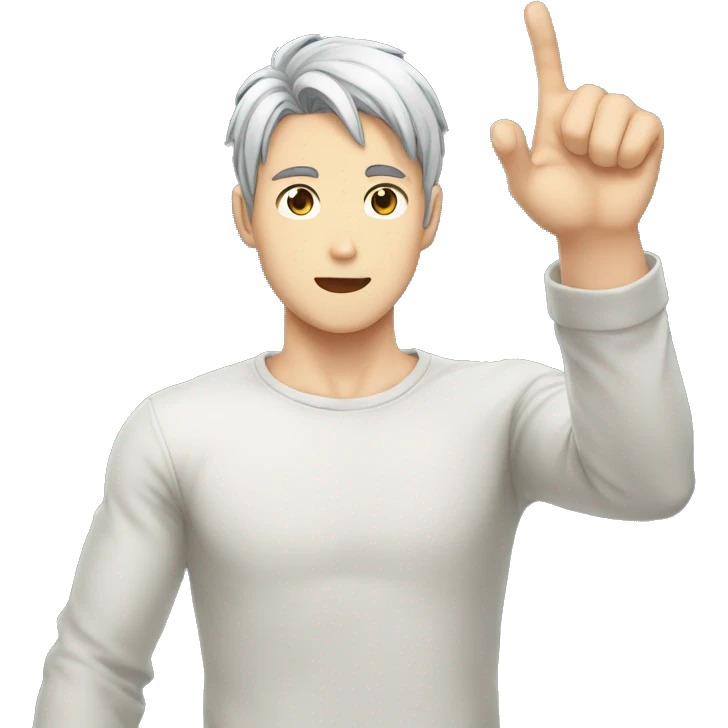 anime, man Tap one's head with a finger. emoji