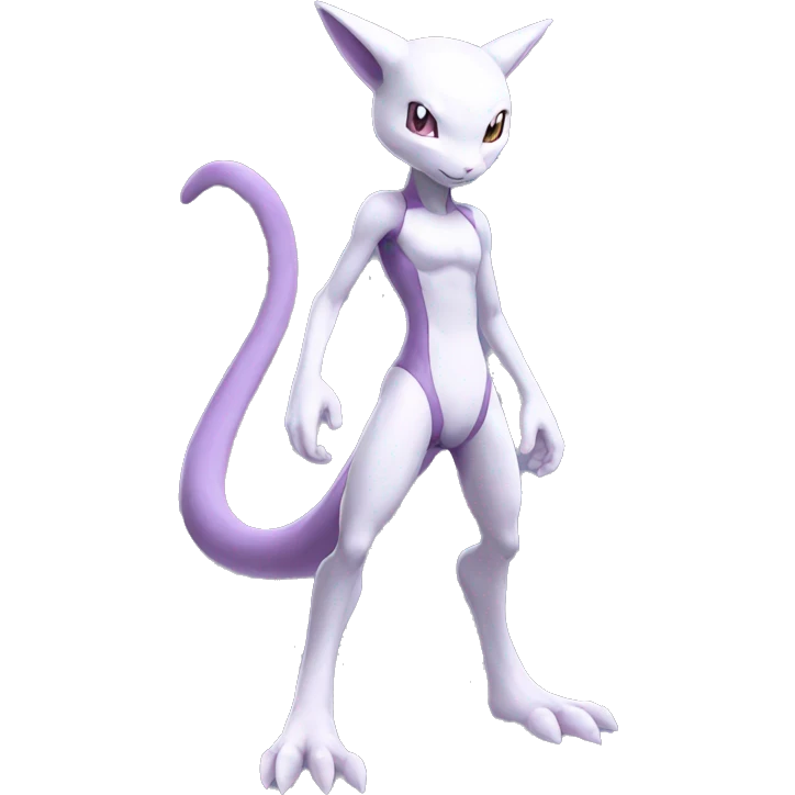 Anthro Mewtwo-Pokémon full body emoji