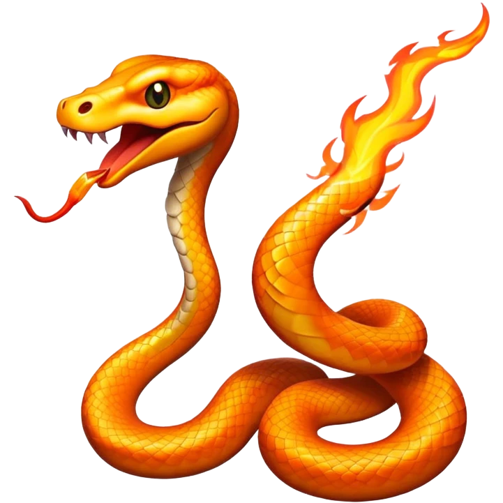 Snake breathing fire emoji