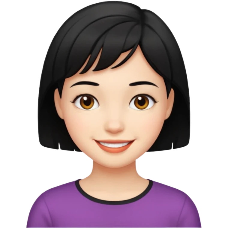 단발 여자 한명 제작 검정머리로 emoji