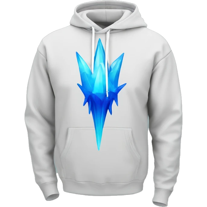 blue crystal spikes on hoodie emoji