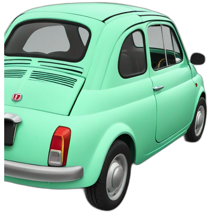 mint green fiat 500 emoji