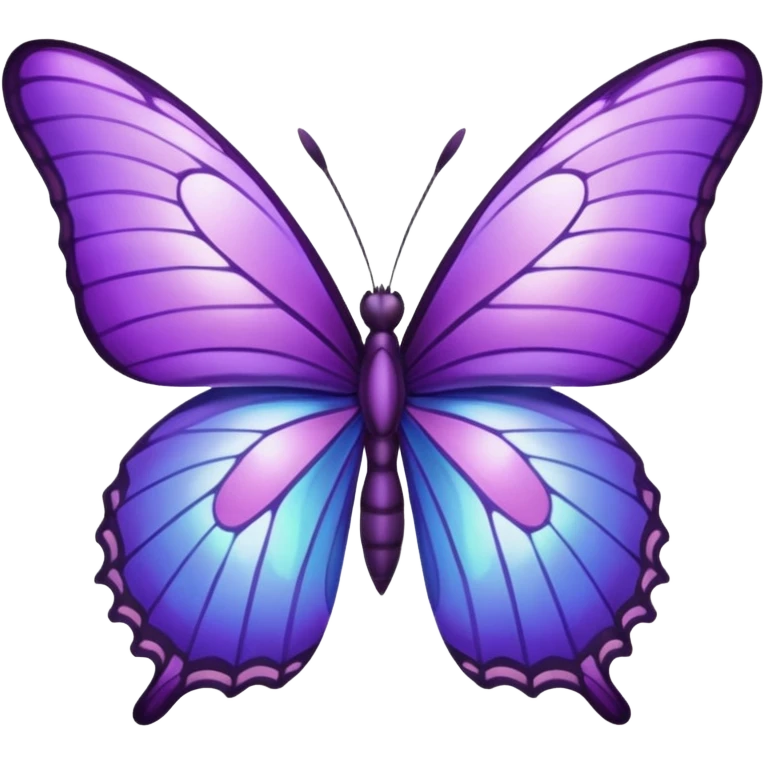 Purple butterfly with sharp ends on their wings emoji