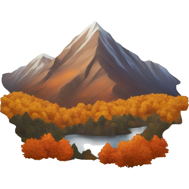 autumn mountain emoji