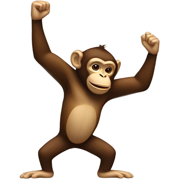 Monkey doing the dab emoji