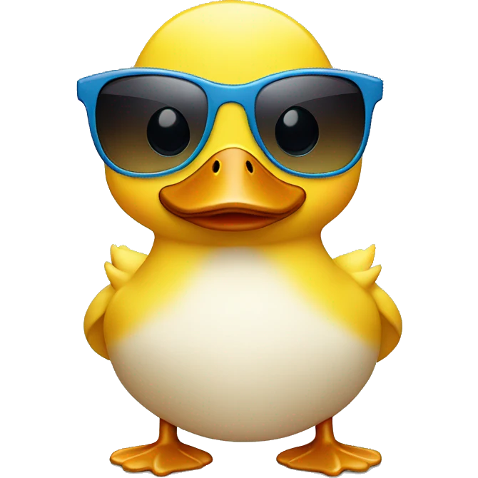 baby duck with sunglasses  emoji