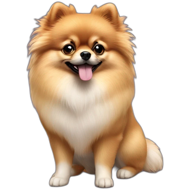 pomeranian full-height realistic emoji