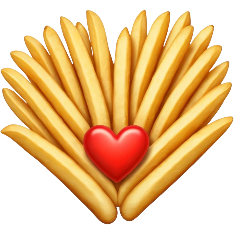 French fries in heart shape emoji