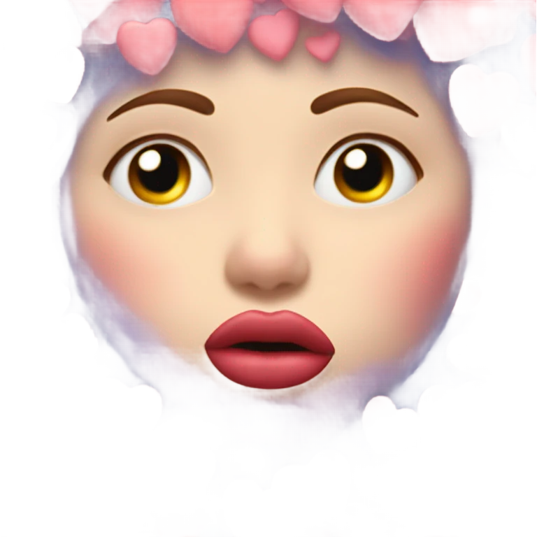 Kissy face w hearts emoji