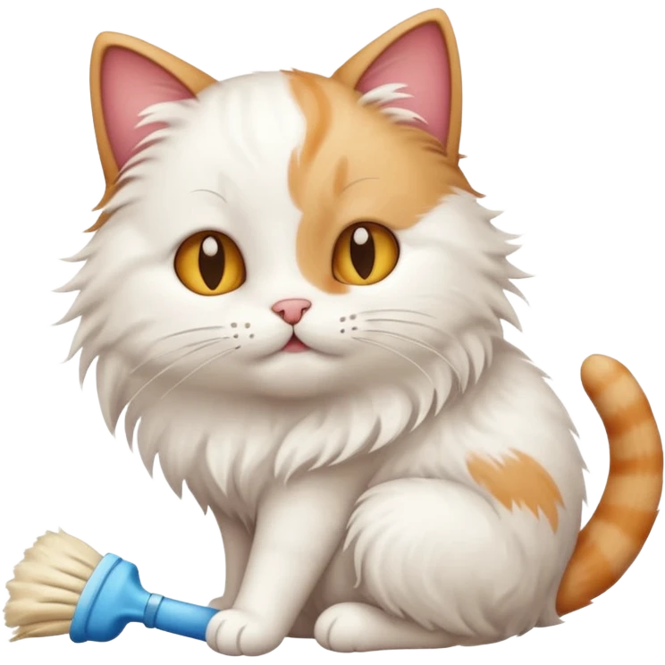 Cat cleaning emoji