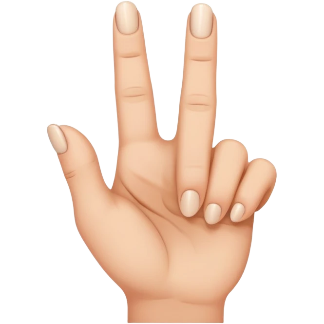 Hand with curved index and middle finger emoji