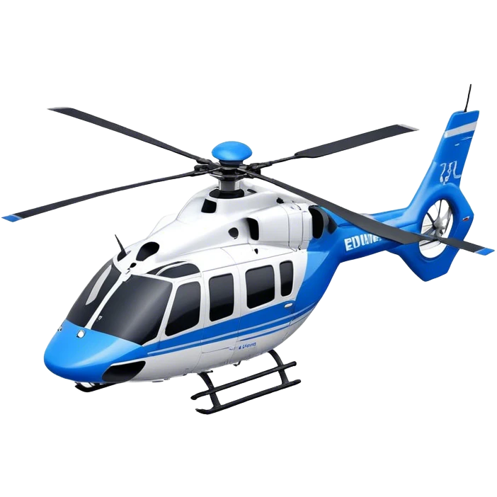 Eurocopter EC135 - Airbus Helicopters (Model Year: 2020) (Iconic colour: Blue and white) emoji
